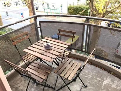 Ein Balkon oder eine Terrasse in der Unterkunft Apartment in Meißen near Dresden