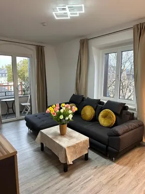 Ein Sitzbereich in der Unterkunft Linda Ninh Apartment