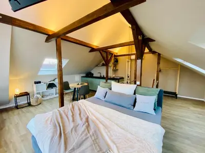 Ein Bett oder Betten in einem Zimmer der Unterkunft JohannesBlick