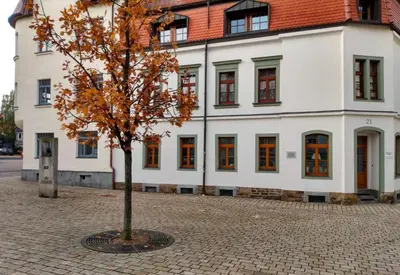 Das Gebäude in dem sich die Ferienwohnung befindet