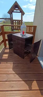 Ein Balkon oder eine Terrasse in der Unterkunft Ferienwohnung Gentsch in Schmannewitz