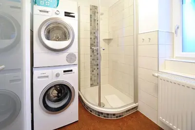 Ein Badezimmer in der Unterkunft Lausitzer Ferienapartment Stube