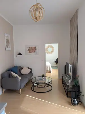 Ein Sitzbereich in der Unterkunft Appartement Napoleon