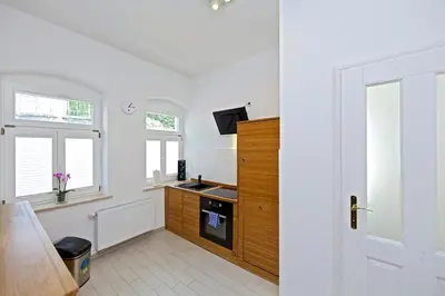 Küche/Küchenzeile in der Unterkunft Ferienwohnung am Blauen Wunder