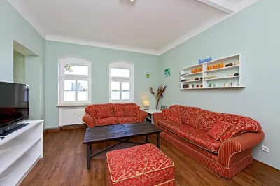 TV/Unterhaltungsangebot in der Unterkunft Ferienwohnung am Blauen Wunder
