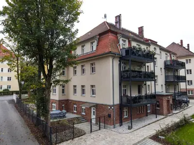 Das Gebäude in dem sich die Ferienwohnung befindet