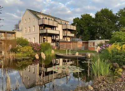 Blick auf einen Fluss in der Nähe der Ferienwohnung