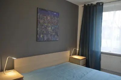Ein Bett oder Betten in einem Zimmer der Unterkunft F2 - Am alten Elbarm - Laubegast