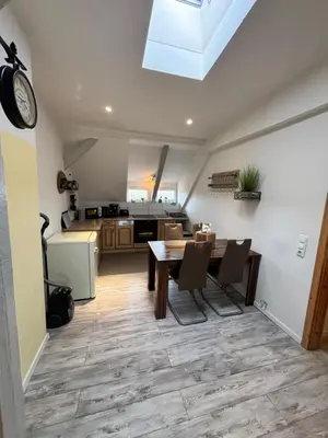 Küche/Küchenzeile in der Unterkunft Ferienwohnung Elbbrise