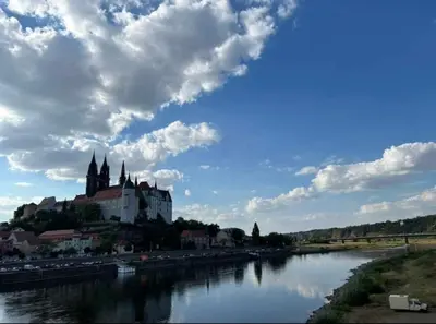 Blick auf einen Fluss in der Nähe der Ferienwohnung