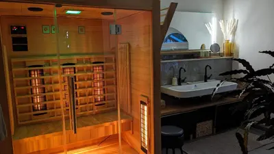 Ein Badezimmer in der Unterkunft Ferienwohnung Sorgenfrei