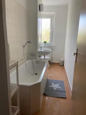 Ein Badezimmer in der Unterkunft Monteurswohnungen Krämer