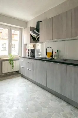 Küche/Küchenzeile in der Unterkunft Ruhige Wohnung auf dem Sonnenstein