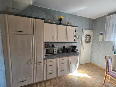 Küche/Küchenzeile in der Unterkunft Ferienwohnung nahe Meißen