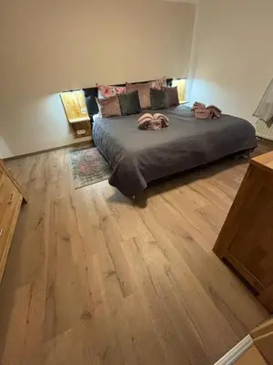 Ein Bett oder Betten in einem Zimmer der Unterkunft Gitti's Ferienwohnung