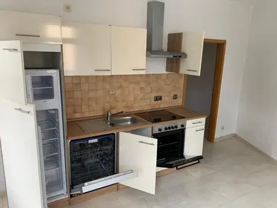 Küche/Küchenzeile in der Unterkunft Gablenz Apartments II, ideal für 4 Personen