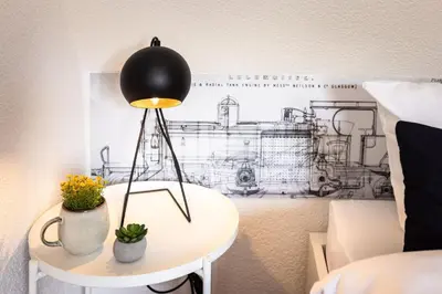 Grundriss der Unterkunft Elbvilla Pirna mit Sauna und Kamin mit privatem Zugang zur Elbe