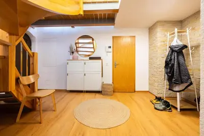 Grundriss der Unterkunft Elbvilla Pirna mit Sauna und Kamin mit privatem Zugang zur Elbe