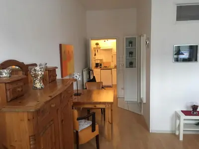 Küche/Küchenzeile in der Unterkunft Ferienwohnung Chemnitz Kaßberg II