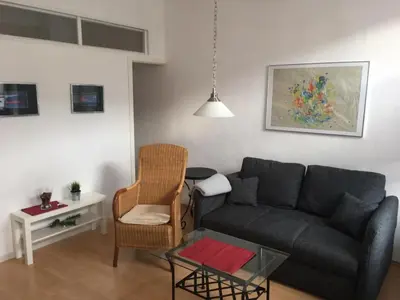 Ein Sitzbereich in der Unterkunft Ferienwohnung Chemnitz Kaßberg II