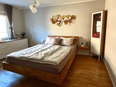 Ein Bett oder Betten in einem Zimmer der Unterkunft City-Apartment im Herzen der Dresdner Altstadt