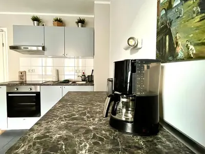 Küche/Küchenzeile in der Unterkunft City-Apartment im Herzen der Dresdner Altstadt