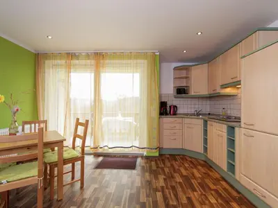 Küche/Küchenzeile in der Unterkunft Gemütliches Ferienhaus in Sebnitz