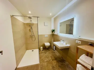 Ein Badezimmer in der Unterkunft Gartenhaus Luise