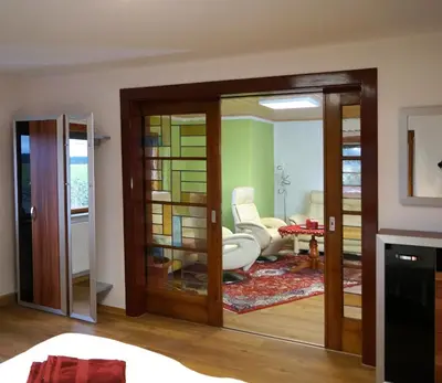 Ein Sitzbereich in der Unterkunft Haus Botanico