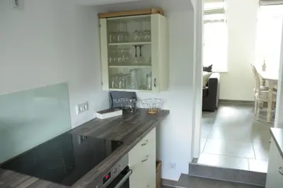 Küche/Küchenzeile in der Unterkunft Ferienwohnung an der Elbe