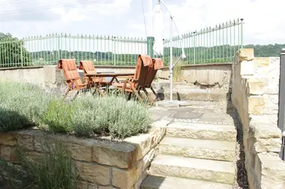 Ein Balkon oder eine Terrasse in der Unterkunft Ferienwohnung an der Elbe