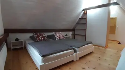 Ein Sitzbereich in der Unterkunft Fewo Arnsdorf