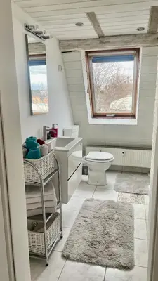Ein Sitzbereich in der Unterkunft Dresden City - über den Dächern der Stadt
