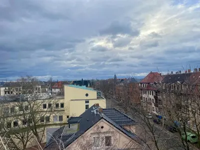 Ein allgemeiner Blick auf Dresden oder ein Stadtblick von der Ferienwohnung aus