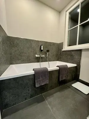Ein Badezimmer in der Unterkunft Apartmenthaus Burkhardt