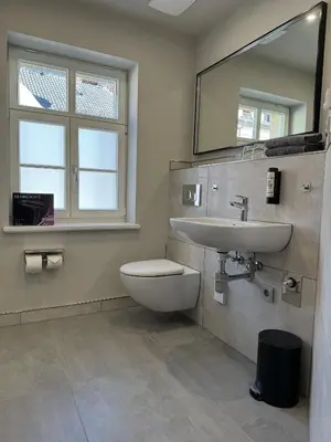 Ein Badezimmer in der Unterkunft Apartmenthaus Burkhardt