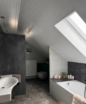 Ein Badezimmer in der Unterkunft Einfamilienhaus unterm Dach