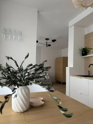 Küche/Küchenzeile in der Unterkunft ApartNaest Radeberg - vollausgestattete 1 - bis 4-Zimmer Apartments l 24h Zugang per Code l Check-in Anleitung über Posteingang l Parkplatz auf Anfrage l Frühstück optional