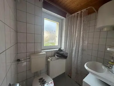 Ein Badezimmer in der Unterkunft Ferienhaus Hentzschel