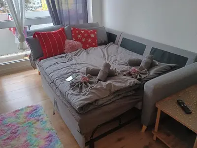 Ein Sitzbereich in der Unterkunft Romantic Coswig