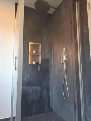 Ein Badezimmer in der Unterkunft Ferienhaus Schwanensee