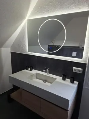 Ein Badezimmer in der Unterkunft Ferienhaus Schwanensee