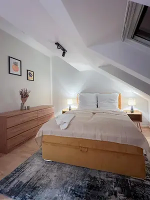 Ein Bett oder Betten in einem Zimmer der Unterkunft soulscape Citylight Apartments - LOFT - 2 Schlazimmer, modern, zentrumsnah, gratis WIFI