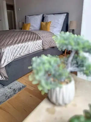 Ein Bett oder Betten in einem Zimmer der Unterkunft soulscape Citylight Apartments - SONNENBERG - modern, zentrumsnah, 3 Schlafzimmer, gratis WIFI