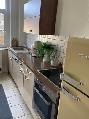 Küche/Küchenzeile in der Unterkunft Komfortables 3 Zimmer Apartment in Dresden