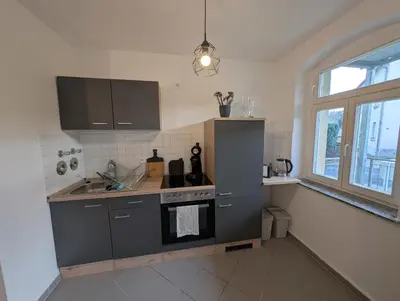 Küche/Küchenzeile in der Unterkunft Ferienwohnung Lauber