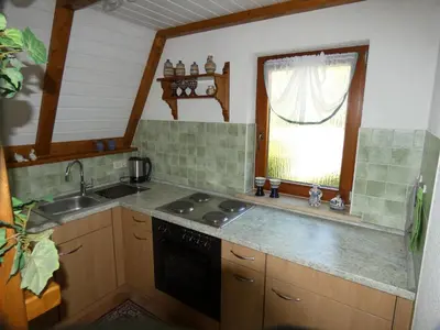 Küche/Küchenzeile in der Unterkunft Ferienhaus in Lichtenhain
