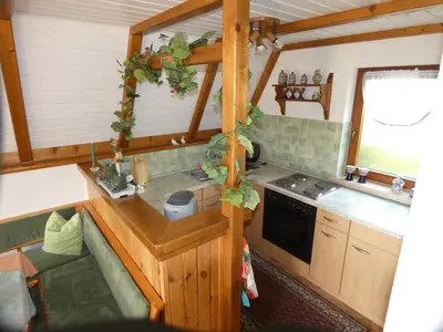 Küche/Küchenzeile in der Unterkunft Ferienhaus in Lichtenhain