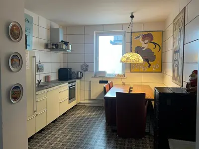 Küche/Küchenzeile in der Unterkunft Rim Ferienwohnung in Lauchhammer EG 100 qm