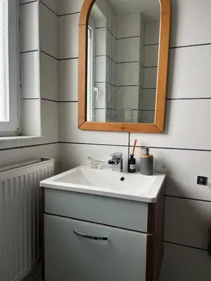 Ein Badezimmer in der Unterkunft Rim Ferienwohnung in Lauchhammer EG 100 qm